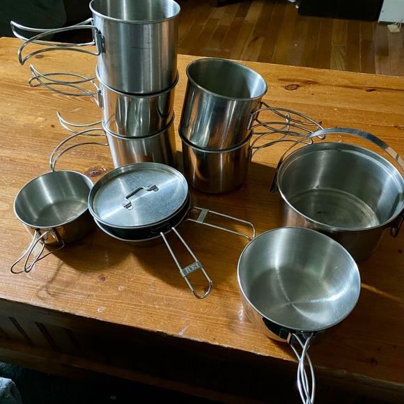 Other - Stainless Steel Camping Cookware Set - Silver